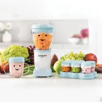 Mélangeur de 0,9 L de 200 W Baby Food Prep System de NutriBullet - Blanc mat/Bleu