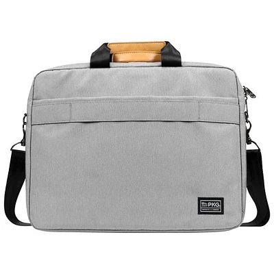Sac griffé Spadina de PKG pour portable de 16 po - Gris pâle/Havane