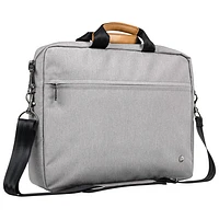 PKG Spadina 16" Laptop Designer Bag - Light Grey/Tan