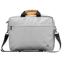 PKG Spadina 16" Laptop Designer Bag - Light Grey/Tan