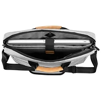PKG Spadina 16" Laptop Designer Bag - Light Grey/Tan