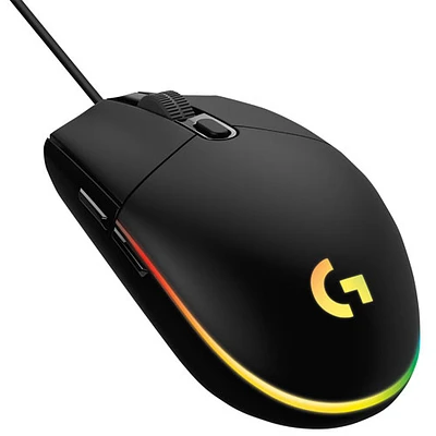 Souris de jeu optique de 8000 ppp G203 LIGHTSYNC de Logitech - Noir