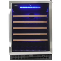 Silhouette 5.7 Cu. Ft. 50-Bottle Built-In Wine Cooler (SWC057D1BSS) - Stainless Steel