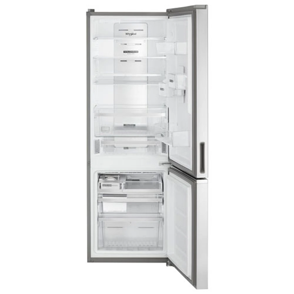 Réfrigérateur à congélateur inférieur de 12,7 pi³ de 24 po de Whirlpool (WRB543CMJZ) - Inox
