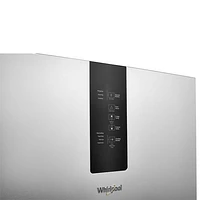 Réfrigérateur à congélateur inférieur de 12,7 pi³ de 24 po de Whirlpool (WRB543CMJZ) - Inox