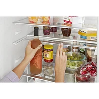 Réfrigérateur à congélateur inférieur de 12,7 pi³ de 24 po de Whirlpool (WRB543CMJZ) - Inox