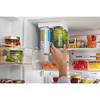 Réfrigérateur à congélateur inférieur de 12,7 pi³ de 24 po de Whirlpool (WRB543CMJZ) - Inox