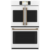 Café 30" 10 Cu. Ft. True Convection Electric Double Wall Oven (CTD90FP4NW2) - Matte White