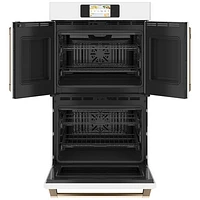 Café 30" 10 Cu. Ft. True Convection Electric Double Wall Oven (CTD90FP4NW2) - Matte White