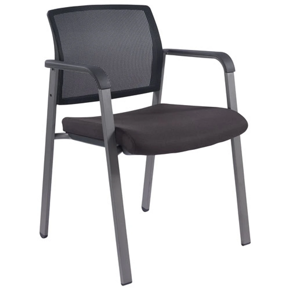 Fauteuil de bureau ergonomique en tissu maillé à dossier bas de TygerClaw - Noir