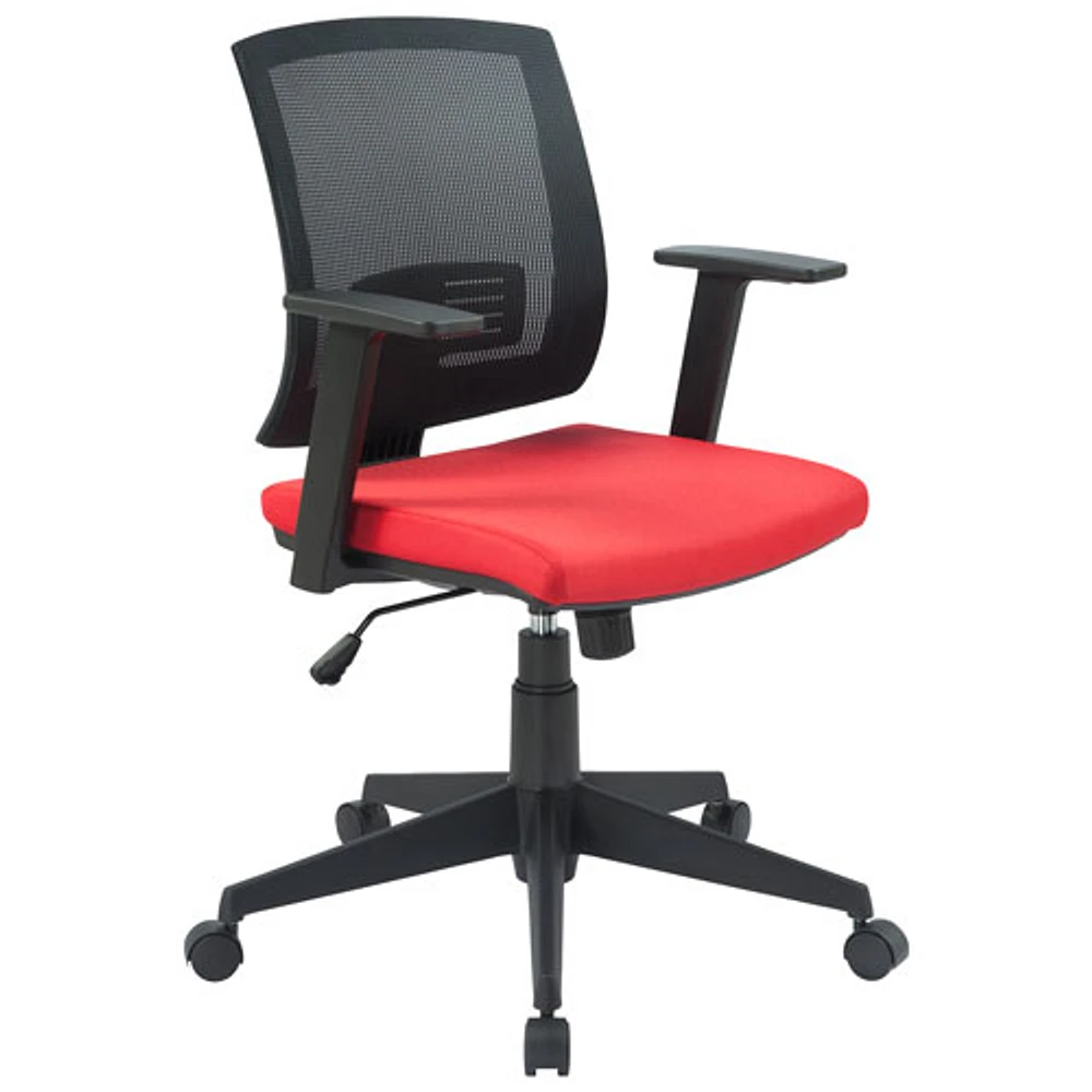 Fauteuil de bureau ergonomique en tissu maillé à dossier bas de TygerClaw - Noir