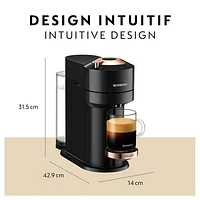 Nespresso Vertuo Next Premium Coffee & Espresso Machine by De'Longhi with Aeroccino - Rose Gold