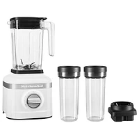 Mélangeur de 1,42 l et 650 W K150 de KitchenAid avec contenants personnels de 2,16 oz - Blanc