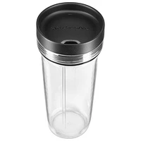 Mélangeur de 1,42 l et 650 W K150 de KitchenAid avec contenants personnels de 2,16 oz - Blanc