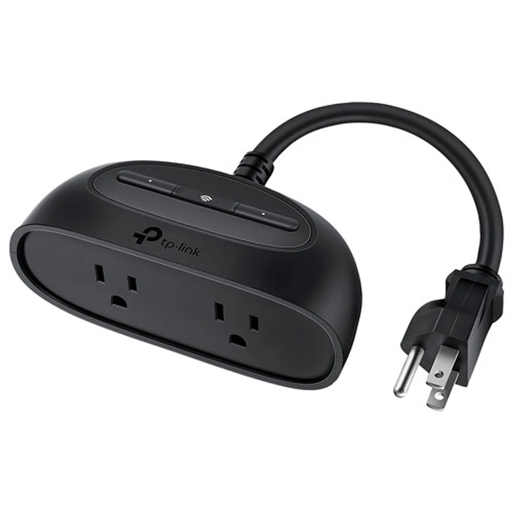 TP-Link Kasa Outdoor Wi-Fi Smart Plug - 2 Outlets - Black