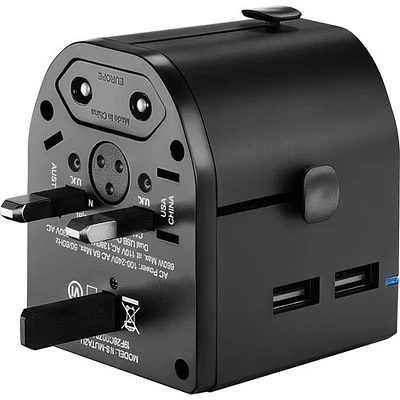 Adaptateur de voyage tout-en-un d'Insignia - Noir - Exclusivité de Best Buy