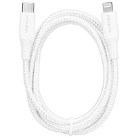 Insignia Apple MFi Certified 1.2m (4 ft.) Braided Lightning to USB-C Cable - Moon Grey - Only at Best Buy