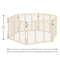 Espace de jeu Versatile Play Space à pression/à quincaillerie/autonome d'Evenflo - Crème
