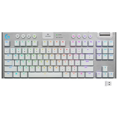 Logitech G915 TKL LIGHTSPEED Wireless Backlit Mechanical Tactile Gaming Keyboard - White