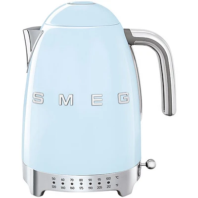 Bouilloire électrique programmable de la gamme Années 50 de Smeg - 1,7 l - Bleu pastel