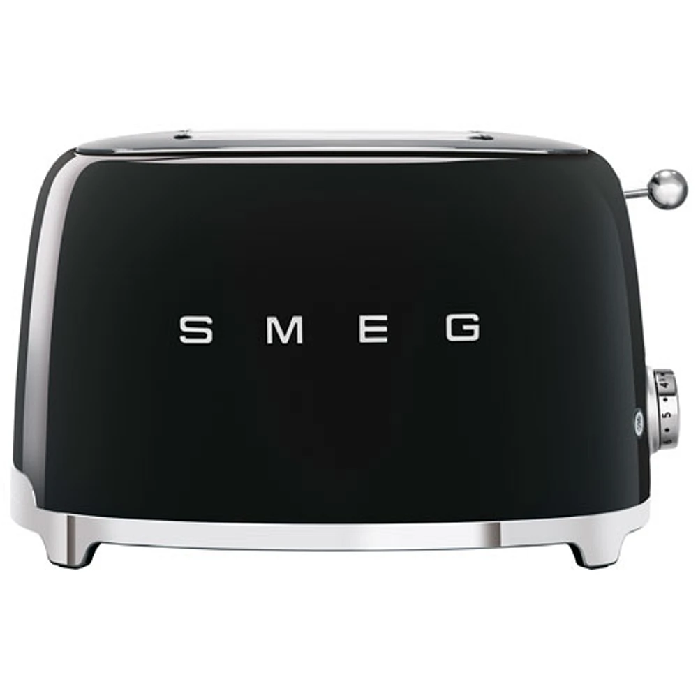 Grille-pain rétro des années 50 de Smeg - 2 tranches - Noir