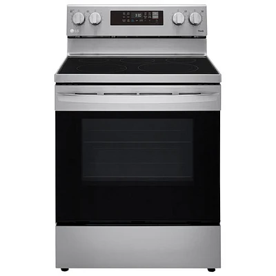 Cuisinière électrique 5 éléments/convection/friture air 6,3 pi³ 30 po de LG (LREL6323S) - Inox