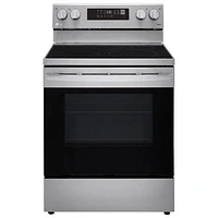 LG 30" 6.3 Cu. Ft. Fan Convection 5-Element Electric Air Fry Range (LREL6323S) - Stainless Steel