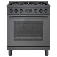 Bosch 30" 3.7 Cu. Ft. True Convection 5-Burner Freestanding Gas Range (HGS8045UC) - Black Stainless