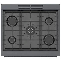 Bosch 30" 3.7 Cu. Ft. True Convection 5-Burner Freestanding Gas Range (HGS8045UC) - Black Stainless