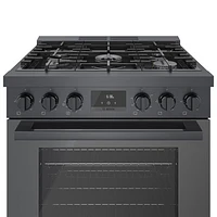 Bosch 30" 3.7 Cu. Ft. True Convection 5-Burner Freestanding Gas Range (HGS8045UC) - Black Stainless