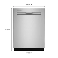 Whirlpool 24" 47dB Built-In Dishwasher with Third Rack (WDT750SAKZ) - Stainless Steel