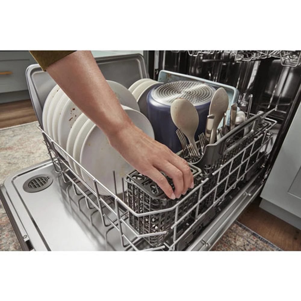 Lave-vaisselle encastrable 24 po 47 dB avec troisième panier de Whirlpool (WDTA50SAKZ) - Inox
