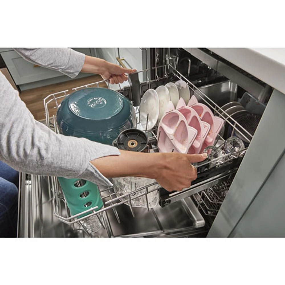 Lave-vaisselle encastrable 24 po 47 dB avec troisième panier de Whirlpool (WDTA50SAKZ) - Inox