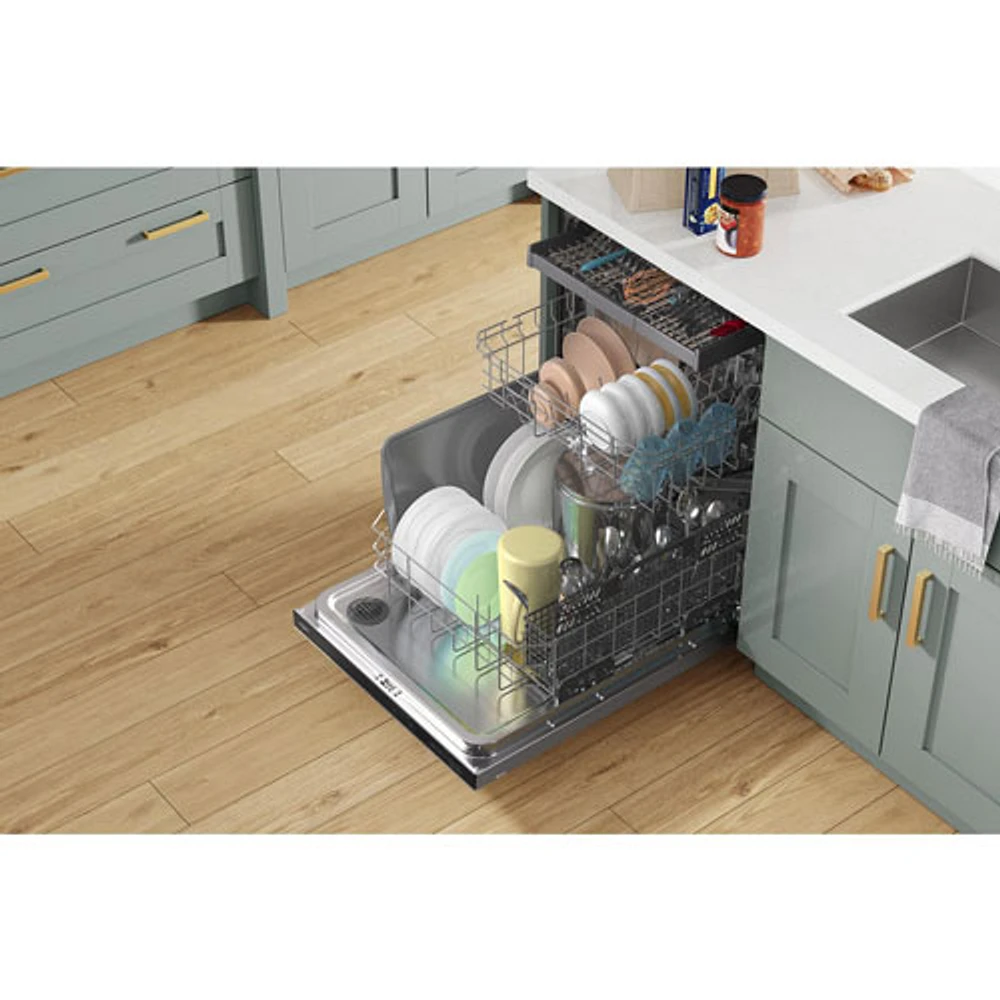 Lave-vaisselle encastrable 24 po 47 dB avec troisième panier de Whirlpool (WDTA50SAKZ) - Inox