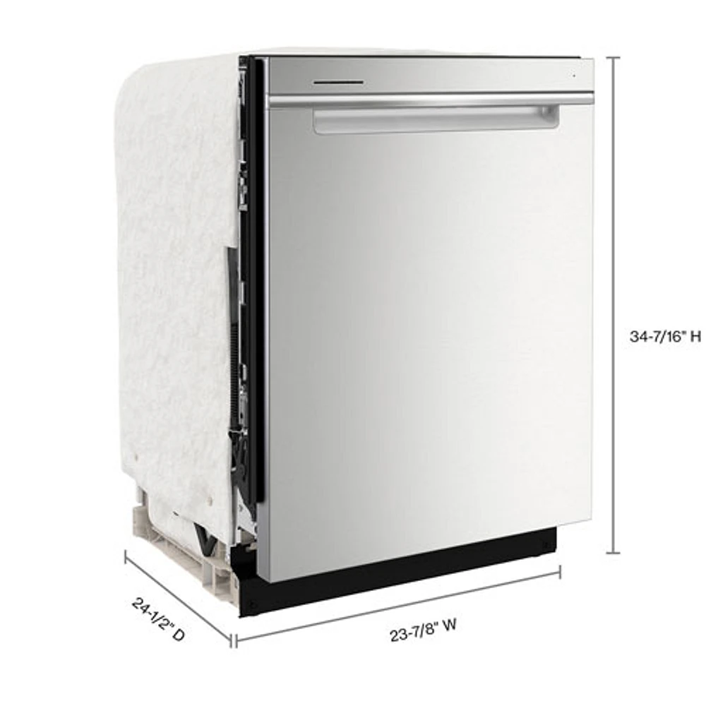 Lave-vaisselle encastrable 24 po 47 dB avec troisième panier de Whirlpool (WDTA50SAKZ) - Inox