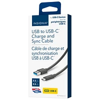 Insignia 1M (3.3 ft.) USB A-to-C 3.2 Gen 2 10Gbps-Speed Cable - Only at Best Buy