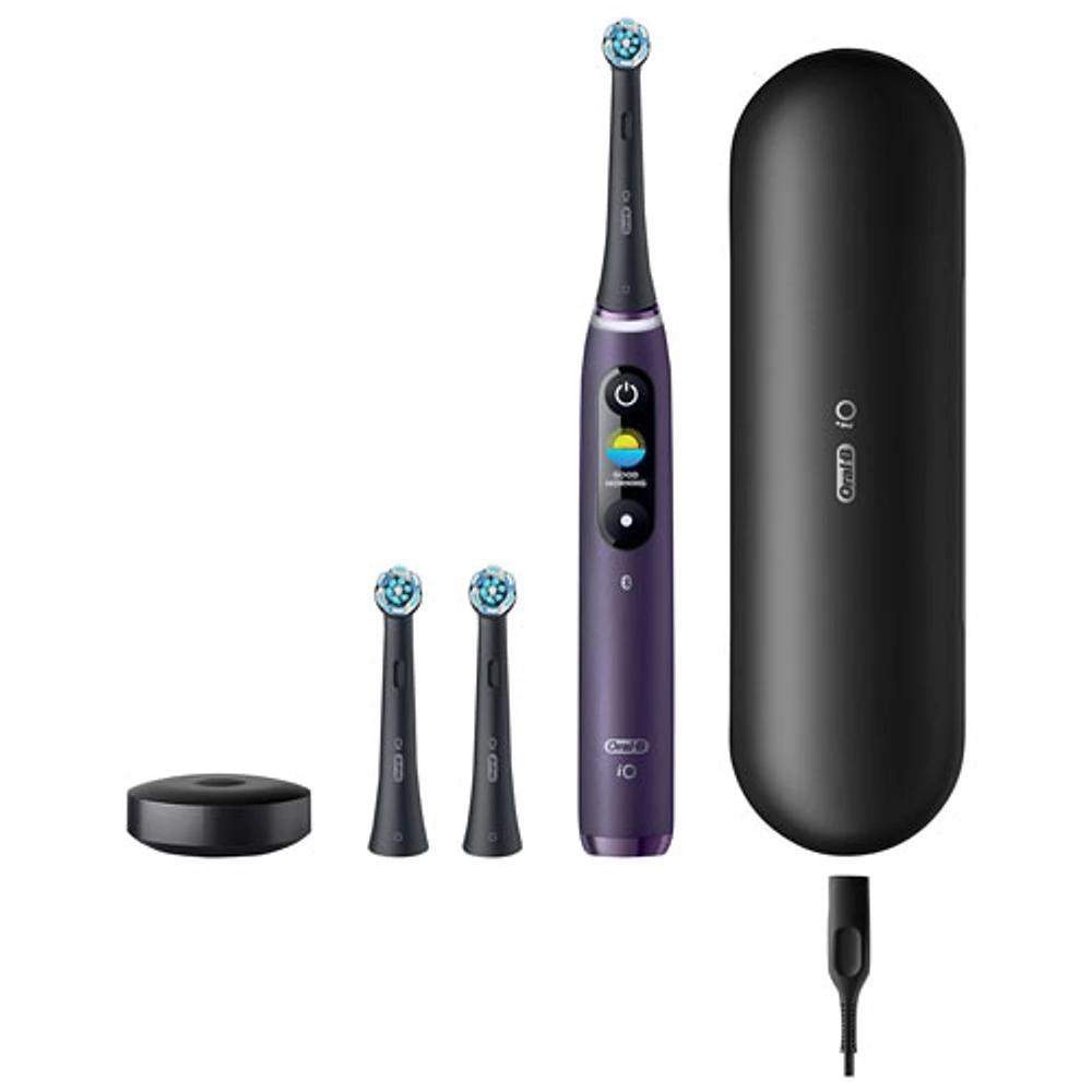 Brosse à dents électrique intelligente iO de série 8 d'Oral-B (iO M8.3B2.2B) - Violet amétrine