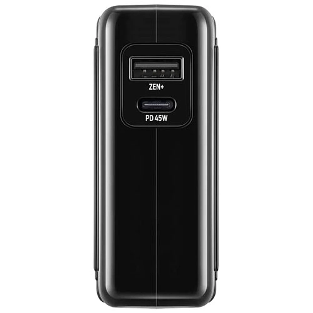 Zendure MIX GO 2-in-1 2-Port USB-A/USB-C Wall Charger & 5000mAh Power Bank - Black