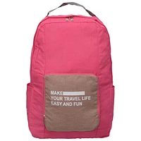 Nicci Foldable Travel Backpack - Rose Red