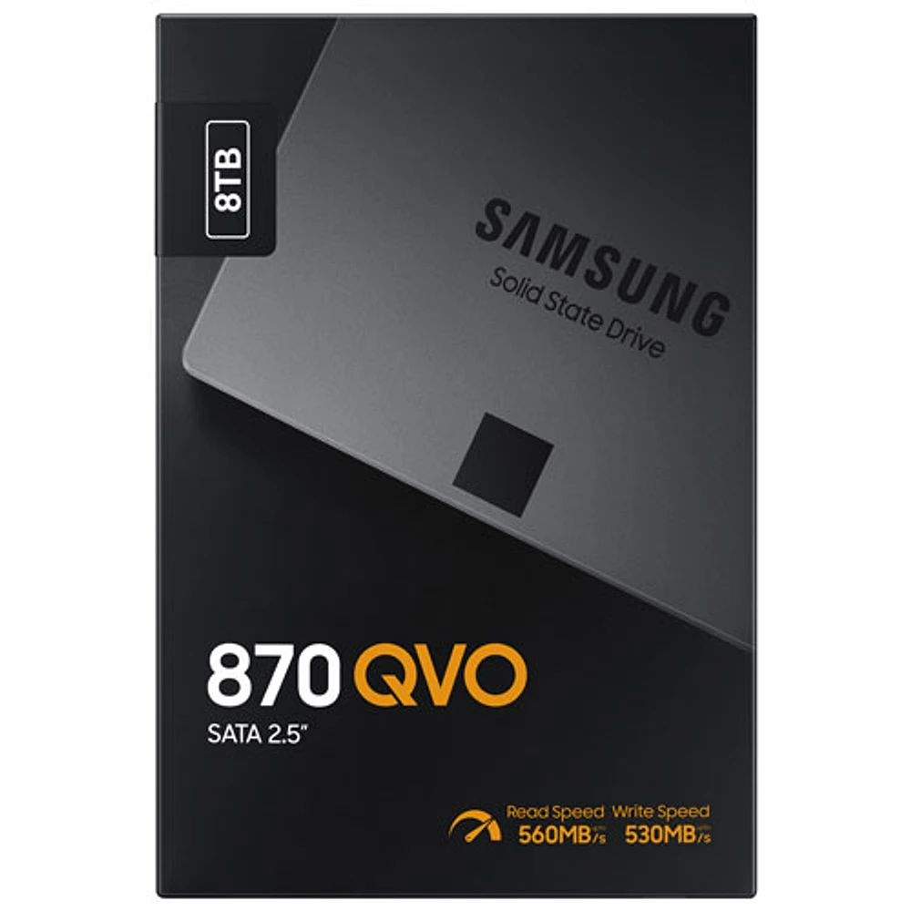 Disque SSD interne SATA III 870 QVO de 8 To de Samsung (MZ-77Q8T0B/AM)