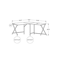 Monarch Corner Computer Desk - Grey/Black