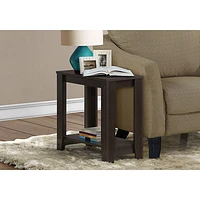 Table de bout rectangulaire contemporaine avec tablette de Monarch - Cappuccino