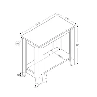 Table de bout rectangulaire contemporaine avec tablette de Monarch - Cappuccino