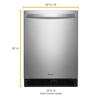 Whirlpool 5.1 Cu. Ft. Freestanding Bar Fridge (WUR50X24HZ) - Stainless Steel
