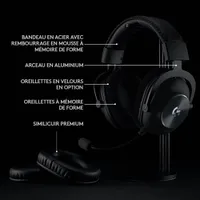 Casque de jeu sans fil avec microphone G Pro X LIGHTSPEED de Logitech - Noir