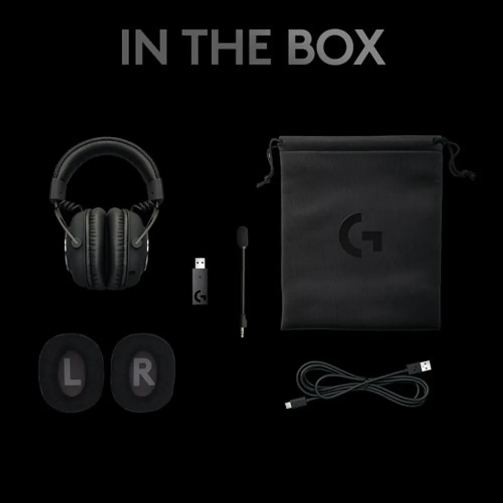 Casque de jeu sans fil avec microphone G Pro X LIGHTSPEED de Logitech - Noir