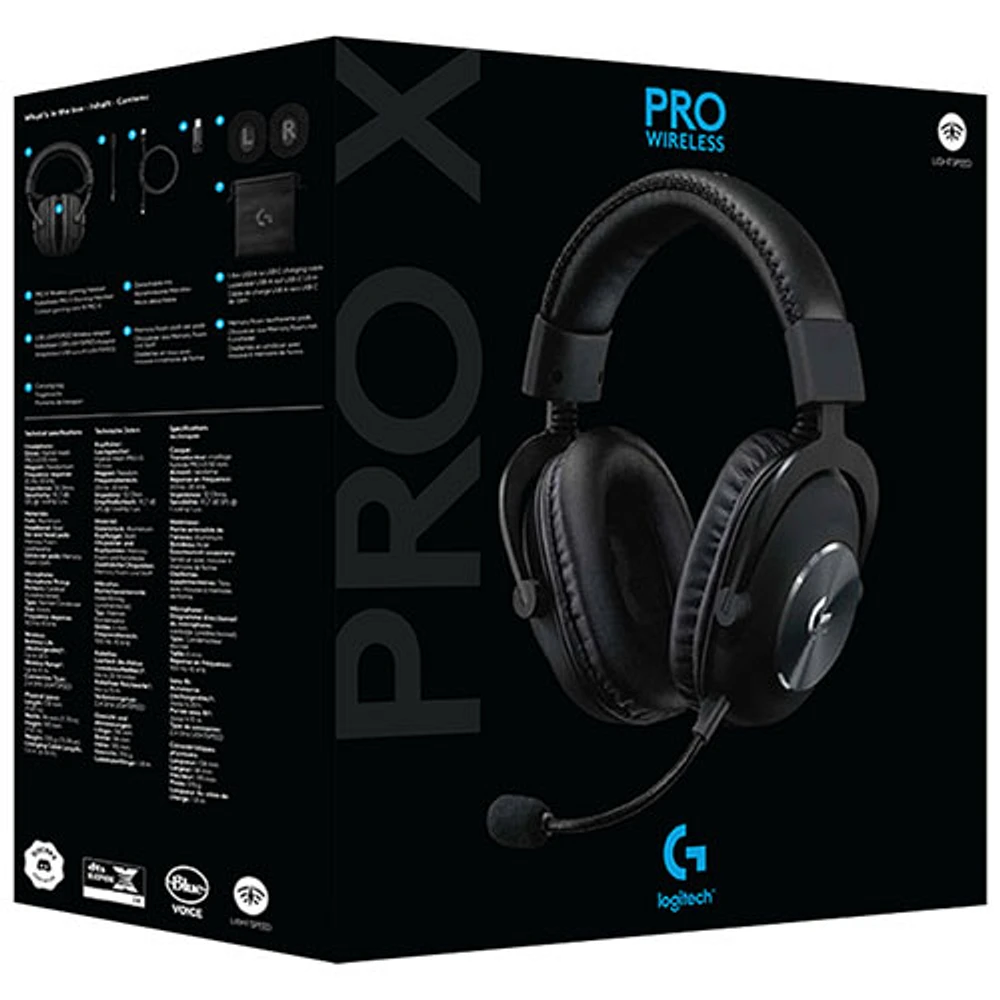 Casque de jeu sans fil avec microphone G Pro X LIGHTSPEED de Logitech - Noir