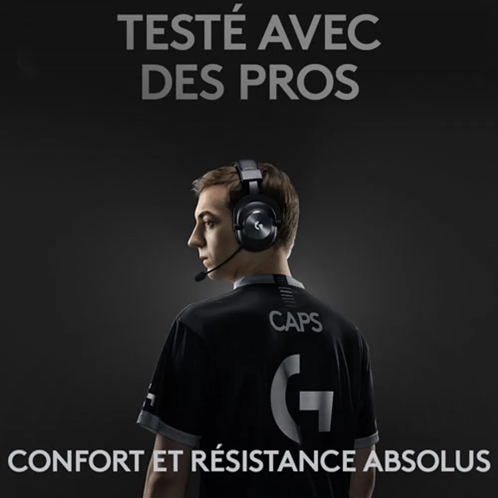 Casque de jeu sans fil avec microphone G Pro X LIGHTSPEED de Logitech - Noir