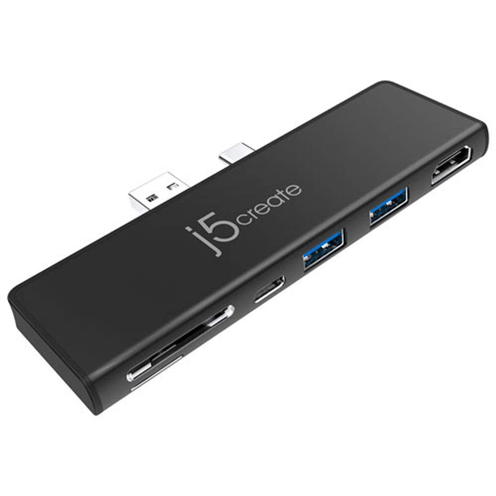 Mini station d'accueil UltraDrive 7-en-1 pour Surface Pro 7 de j5create (JCD324B)