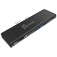 Mini station d'accueil UltraDrive 7-en-1 pour Surface Pro 7 de j5create (JCD324B)